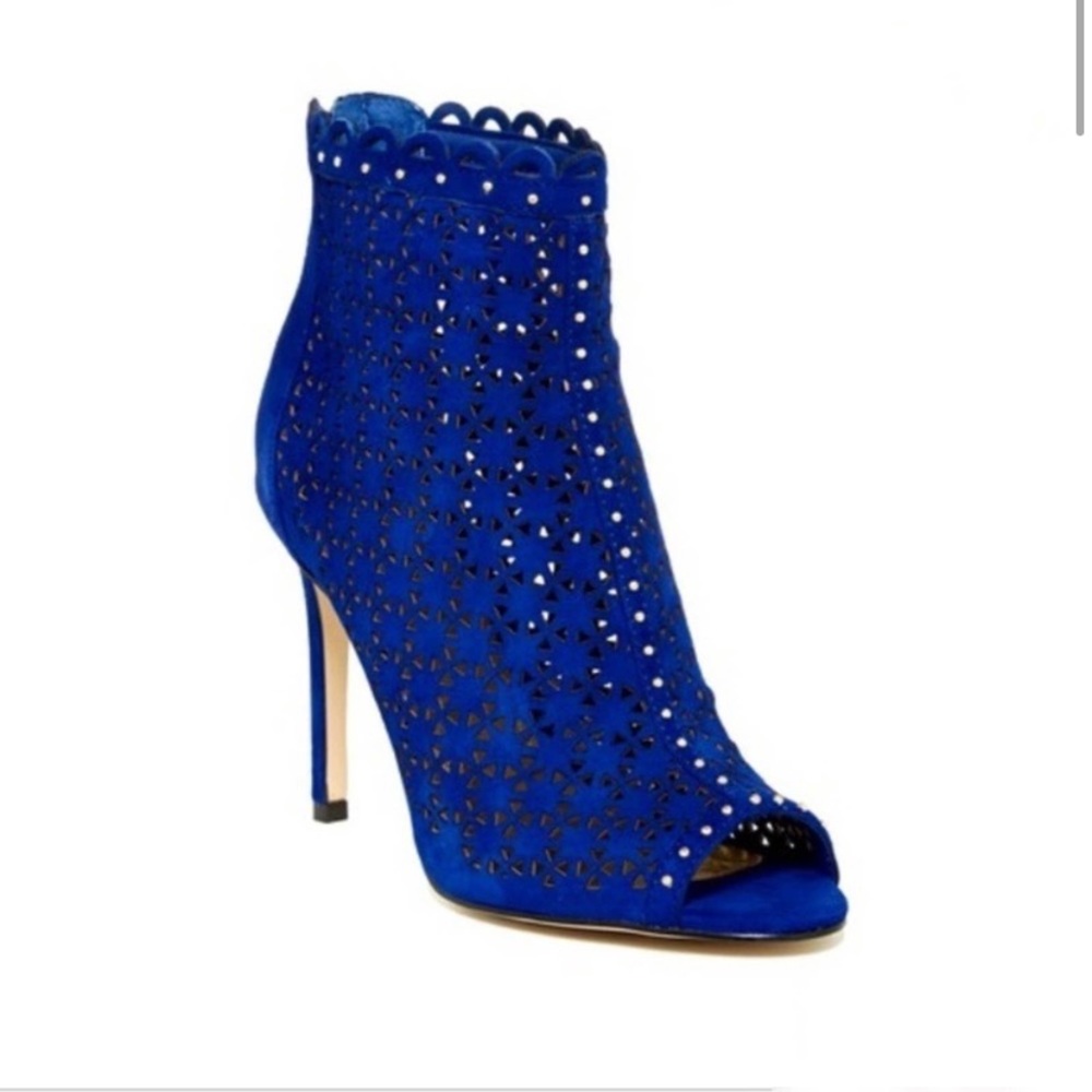 Marc Fisher Laser Cut Peep Toe Booties